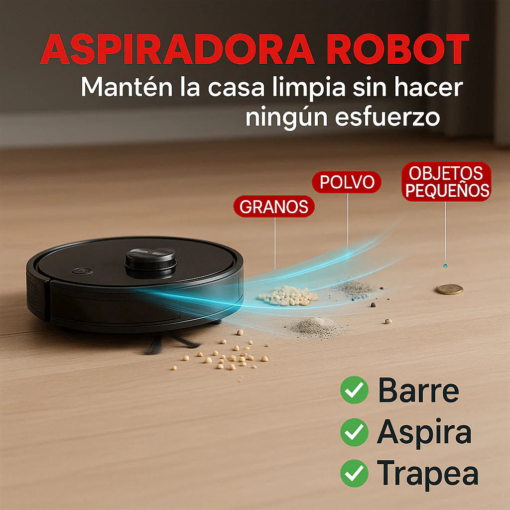 Sweeping® Aspiradora Robot | Limpia tu hogar sin mover un dedo