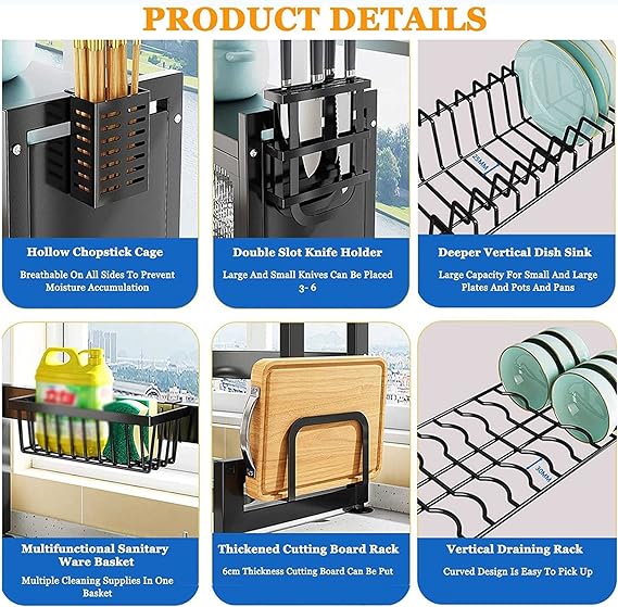 Escurridor Organizador de Platos con Gabinete